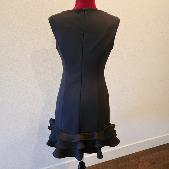 Donna Ricco Black Ruffle Mini Dress - Picture 3 of 5